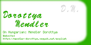 dorottya mendler business card